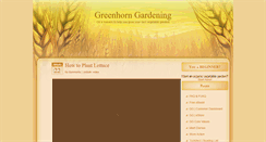 Desktop Screenshot of greenhorngardening.com
